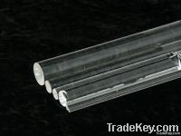 Clear fused quartz glass rod