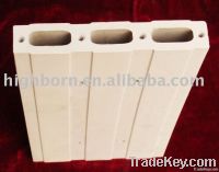 80% Al2O3 ceramic square tube with 3 holes