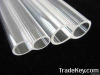 Clear twin quartz glass tube