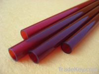 top quality red color quartz tube