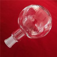 single neck round bottom glass flask using for lab test with frosted mouth