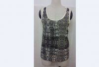 snake print twist tank top