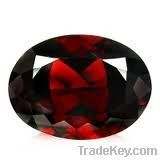 Red Garnet and Blue topaz gem stonea