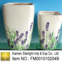 Lavender Patterned Flower Vase