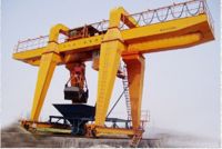 5-10 tons double beam gantry cranes with grab