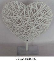 Wicker Hanging Heart Decoration