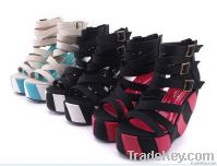 Free Shipping Kvoll Lady's Sexy Buckle High Heels Platform Shoes Peep