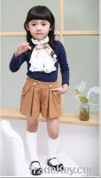 2012 autumn set cute baby girl skirt set