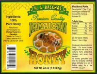 H.A. Bacchas Premium Quality Jamaican Honey 40oz