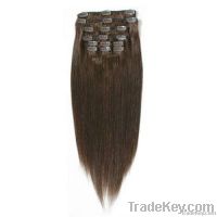Indian virgin remy  human hair clip-in hair extension