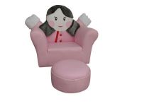 K-40 girl chair with ottoman children chair lovely chair PVC material chair