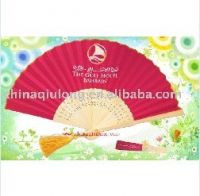 widely use bamboo folding hand fan with customized