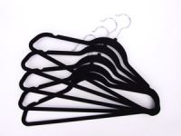 Velvet flock hanger/plastic rack