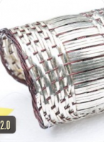 Silver & Copper Wire Rusty Look Cuff  Bracelets 