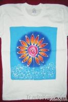 Teeshirt with hand drawn batik pattern