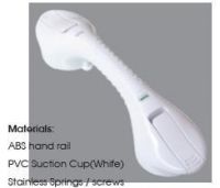 Suction cup grab bar w/safety indicator