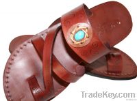 Brown Decor Bath Leather Sandals