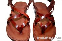 Brown Mix Leather Sandals