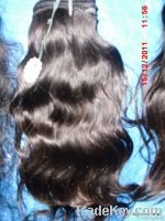 Curly virgin hair weft