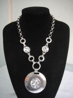 alloy necklace with antique silver plated