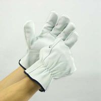 Grey Cowhide Driver Glove