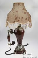 table lamp with telephone