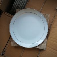 Ceramic round dessert plate 8inch dinner plate with GGK