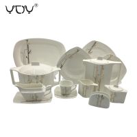 Bone china dinner set new bone china square shape 61pcs for 8persons