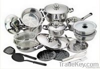 27Pcs Stainless Steel Cookware Set