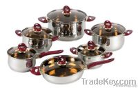 stainless steel cookware set 12pcs
