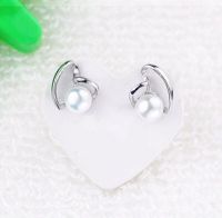 silver cubic stud post earring jewelry