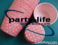 Polka Dot Round Muffin  Paper Cake Cup Pink