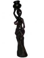 African Wooden Virgin sculpture
