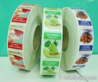 Color printed adhesive sticker, label