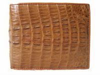 Genuine Crocodile/Alligator Leather Wallet in Light Brown (Tan)