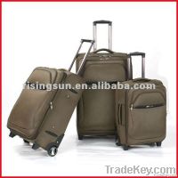 wheeled luggage upright and trolley bag