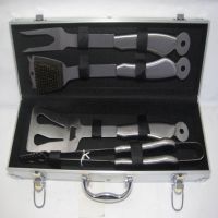 Hollow handle stainless steel BBQ tool set