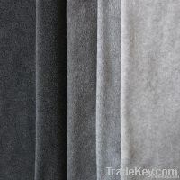 100%polyester spun heather gray polar fleece fabric