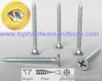 fine thread, white zinc coating drywall screw