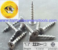 coarse thread, grey phosphated drywall screw