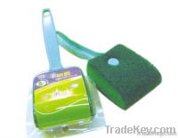 Scouring pad cleaning brush