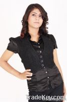 Black embroidered waistcoat