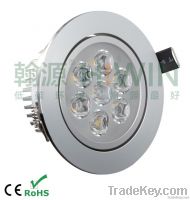 7w led downlight recessed ceiling spotlights 85v~265v