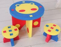 frog table & 2 stools