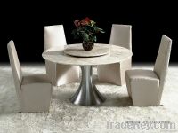 Marble dining talbe set