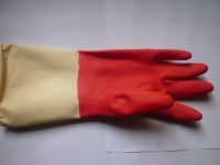 two-tone household latex glove