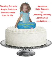 Standing Cut outs acrylic photo for Cake toppers or as a gift