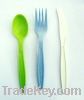 Biodegradable disposable plastic tableware