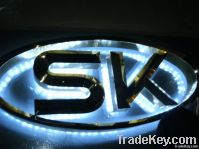 gold electroplating finish epoxy resin LED letter shop sign