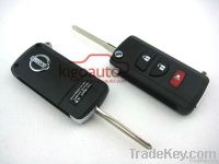 3button flip key shell for NISSAN